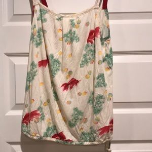 Lucky Brand goldfish print tank top - size XL